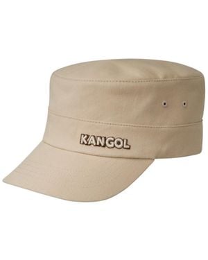 Kangol Khaki Cotton Army Cap - Natural