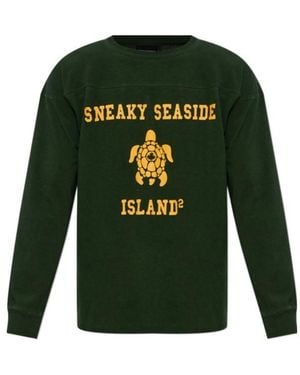 DSquared² Long Sleeve Print T-Shirt - Green