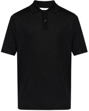 Samsøe & Samsøe Buttoned Collar Polo Shirt - Black