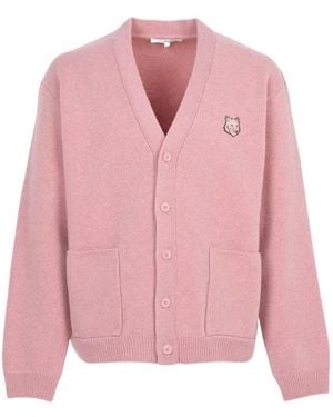 Maison Kitsuné Button-Up Cardigan - Pink