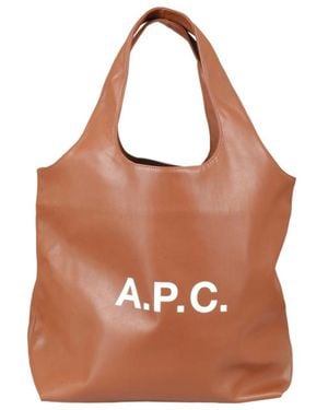 A.P.C. Ninon Medium Tote Bag - Brown