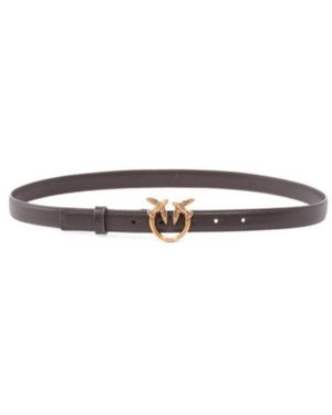 Pinko Love Bird Plaque Buckle Belt - White