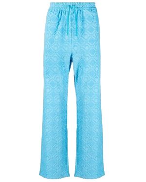 Marine Serre Logo Joggers - Blue