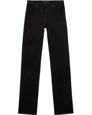 7 For All Mankind The Slim Straight-Leg Jeans - Black