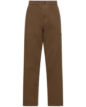 Moncler Stretch Gabardine Trousers - Brown