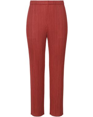 Pleats Please Issey Miyake Lamp Shade Pants - Red