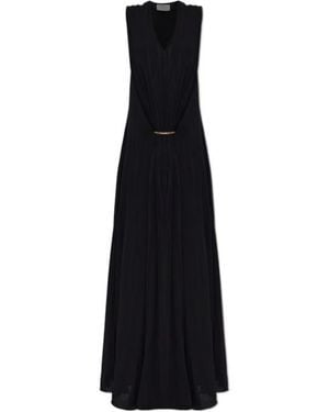 Sportmax Fervida Draped Sleeveless Dress - Black