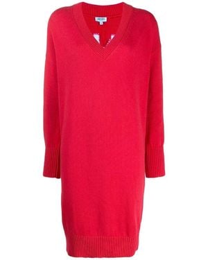 KENZO Logo Knitted Dress - Red