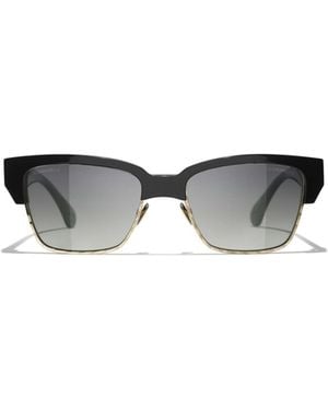 CHANEL Full Frame Sunglasses - White