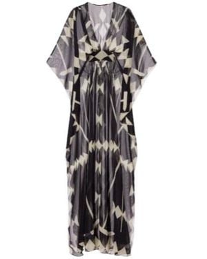 Johanna Ortiz Printed Georgette Maxi Dress - Black