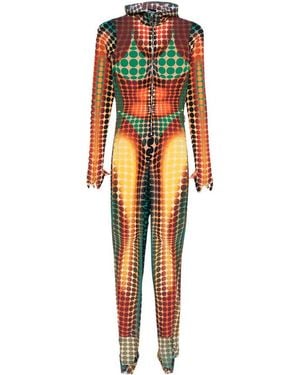 Jean Paul Gaultier Long-Sleeved Jumpsuit - Orange