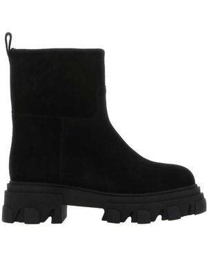 GIA COUTURE Round-Headed Ankle Boots - Black