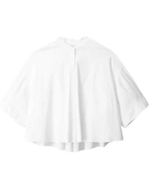 STAUD Enzo Pleated Blouse - White