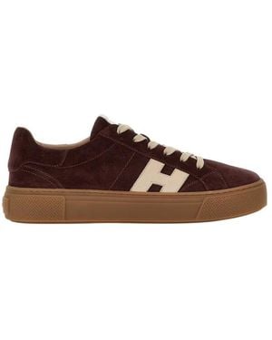 Hogan Crosswind Low-Top Sneakers - Brown