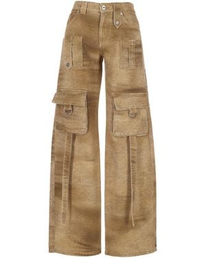 Blumarine Casual Pants With Belt Loops - Natural