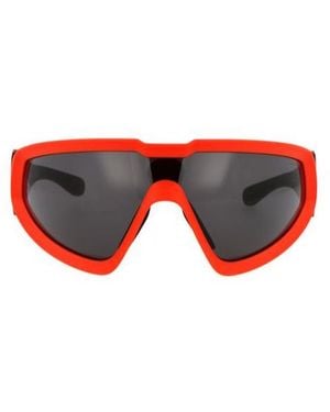 Moncler Eyewear Wraparound Frame Sunglasses - Red