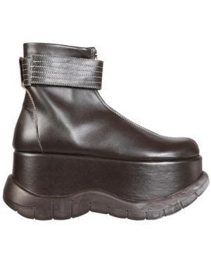 Sunnei Platform Ankle Boots - Brown