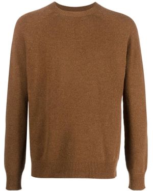 Jil Sander Fine-Knit Wool-Cashmere Jumper - Brown