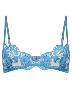 DSquared² Bow-Detailing Lace Bra - Blue