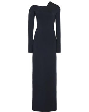 The Row Cut Stretch Crepe Medium-Length Dress - Blue