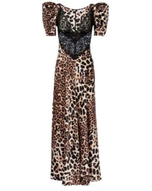 Rodarte Leopard-Print Silk Satin Maxi Dress - Multicolour