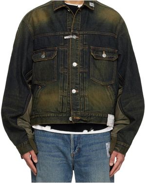 Maison Mihara Yasuhiro Panelled Denim Jacket - Black