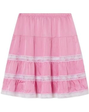GIMAGUAS Cielo Lace-Trim Skirt - Pink