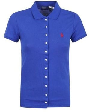Polo Ralph Lauren Buttoned-Placket Polo Shirt - Blue