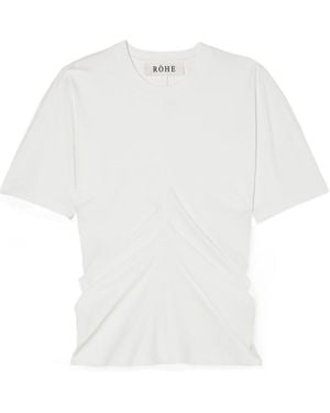 Rohe Draped Side-Ruched T-Shirt - White