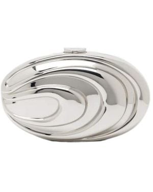 Jonathan Simkhai Inez Metallic Clutch - White