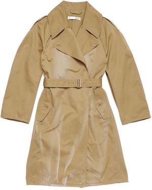 Acne Studios Belted Long-Sleeved Coat - Natural