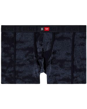 DIESEL X Savage X Fenty Logo Patch Flocked Boxer Briefs - Blue