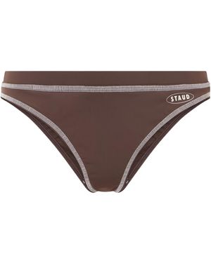 STAUD Gemma Bikini Briefs - Brown