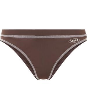 STAUD Gemma Bikini Briefs - Brown