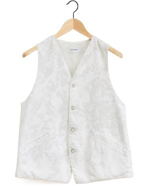 Lemaire Single-Breasted Sleeveless Vest - White