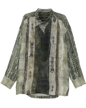 Ziggy Chen Printed Shirt - Green