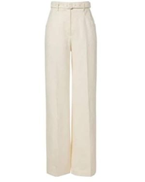 Gabriela Hearst Norman Linen Straight Trousers - White