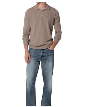 Drumohr Long-Sleeve Polo-Collar Jumper - Blue