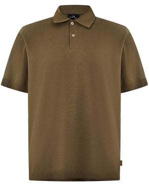 Paul Smith Short Sleeve Knitted Polo Shirt - Green