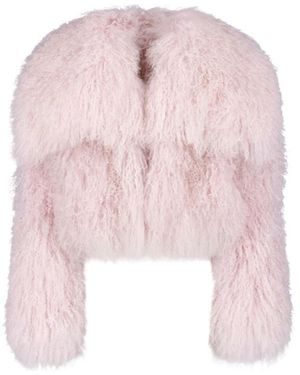 The Attico The Bomber Coat - Pink