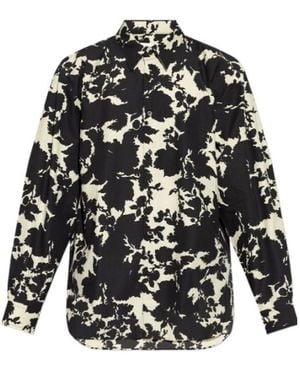 Dries Van Noten Croom Patterned Cotton Shirt - Black