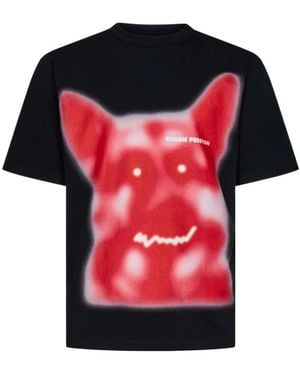 Heron Preston Beware Of Dog Crewneck T-Shirt - Red