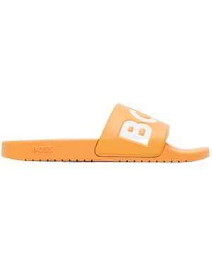BOSS Logo-Detail Flip-Flops - Orange