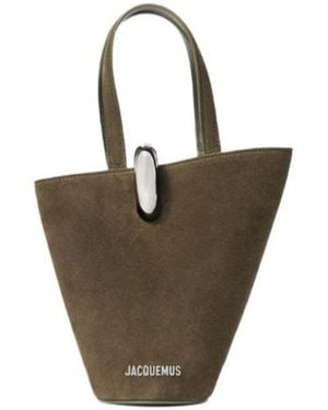 Jacquemus Asymmetric Suede Mini Bucket Bag - Multicolor