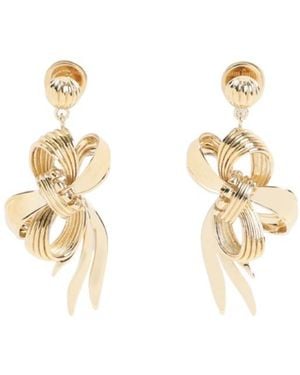 Miu Miu Bow Earrings - Metallic