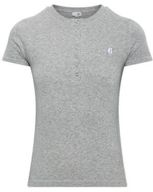 MM6 by Maison Margiela Ribbed T-Shirt - Grey