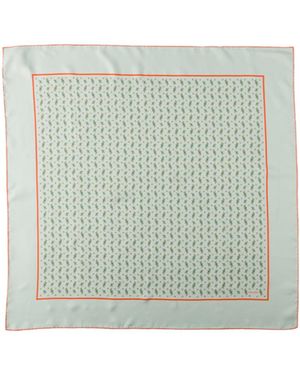Prada Printed Twill Scarf 90 - Green