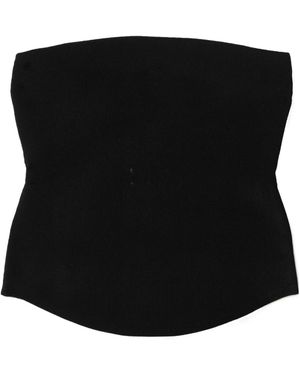Jonathan Simkhai Shawn Strapless Recycled Knitted Bustier Top - Black