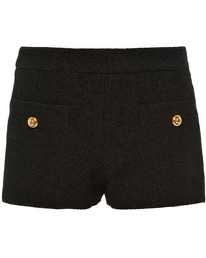 Miu Miu Bouclé Shorts - Black