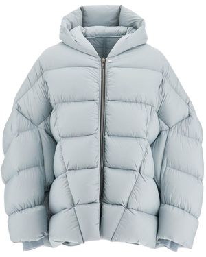 Rick Owens Jumbo Hooded Peter Coat - Blue
